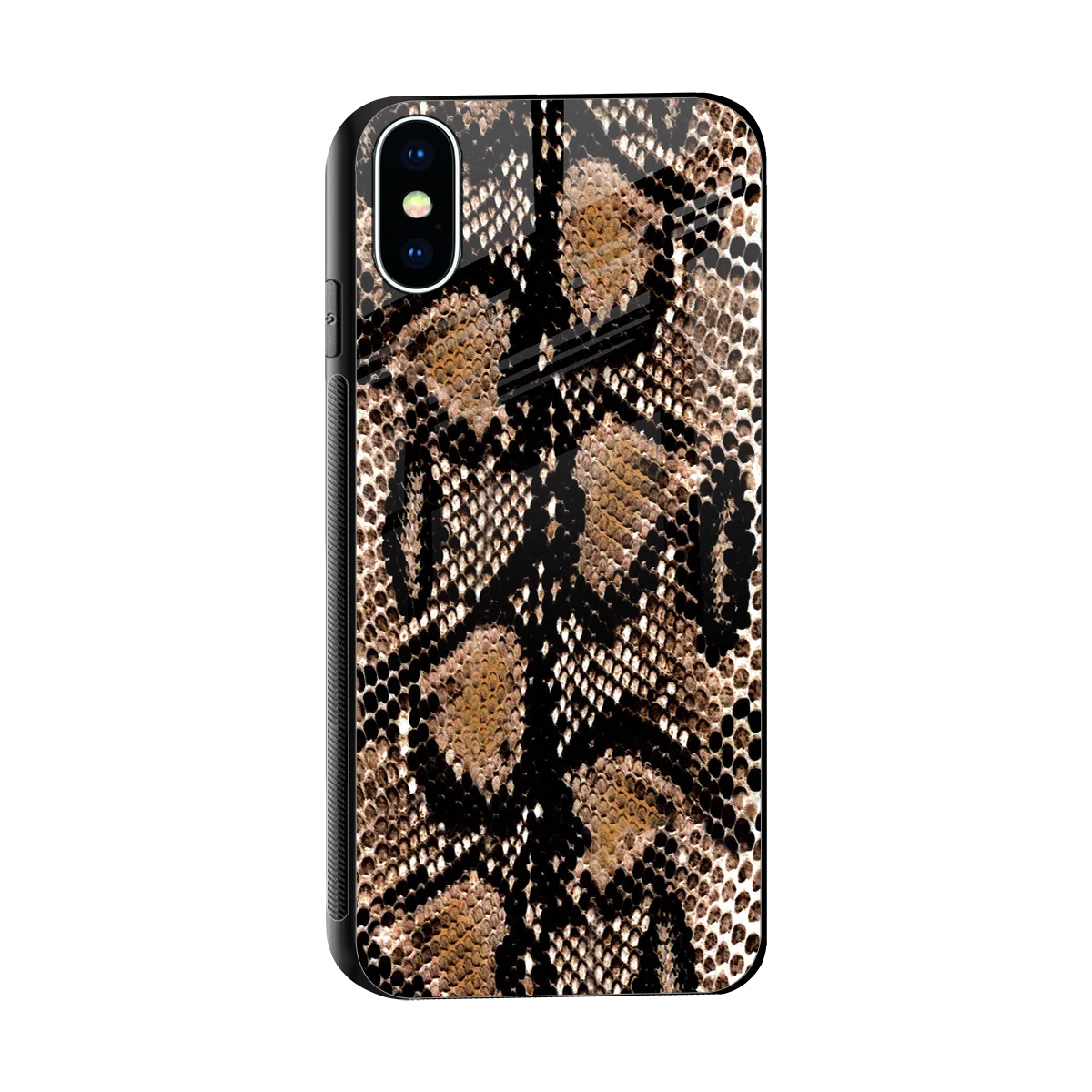 Venomous Luxe sleek iphone xs cover with tempered glass back and TPU edges