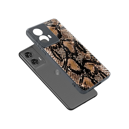 Venomous Luxe sleek motorola edge 50 fusion cover with tempered glass back and TPU edges