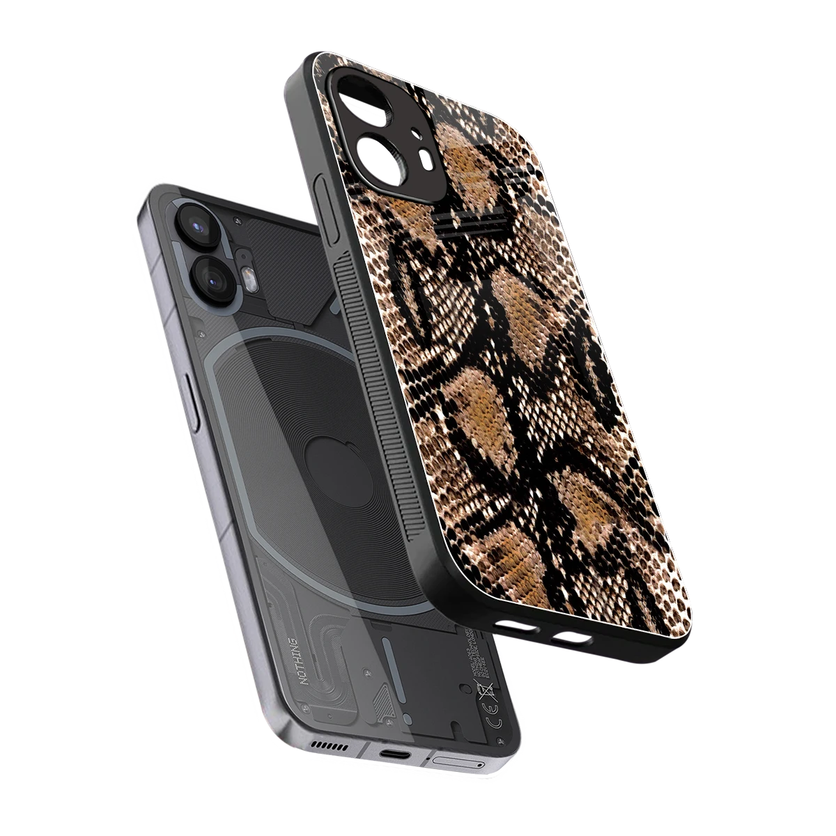 Venomous Luxe sleek nothing phone 2 cover with tempered glass back and TPU edges