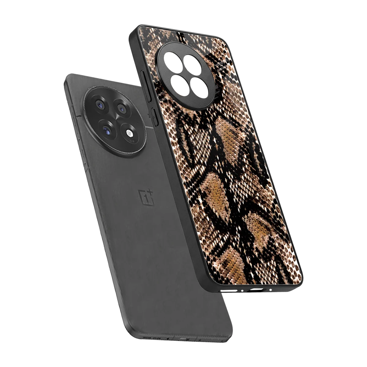 Venomous Luxe sleek oneplus 13r cover with tempered glass back and TPU edges