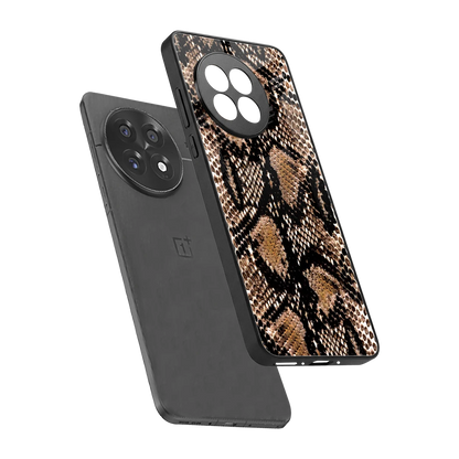 Venomous Luxe sleek oneplus 13r cover with tempered glass back and TPU edges
