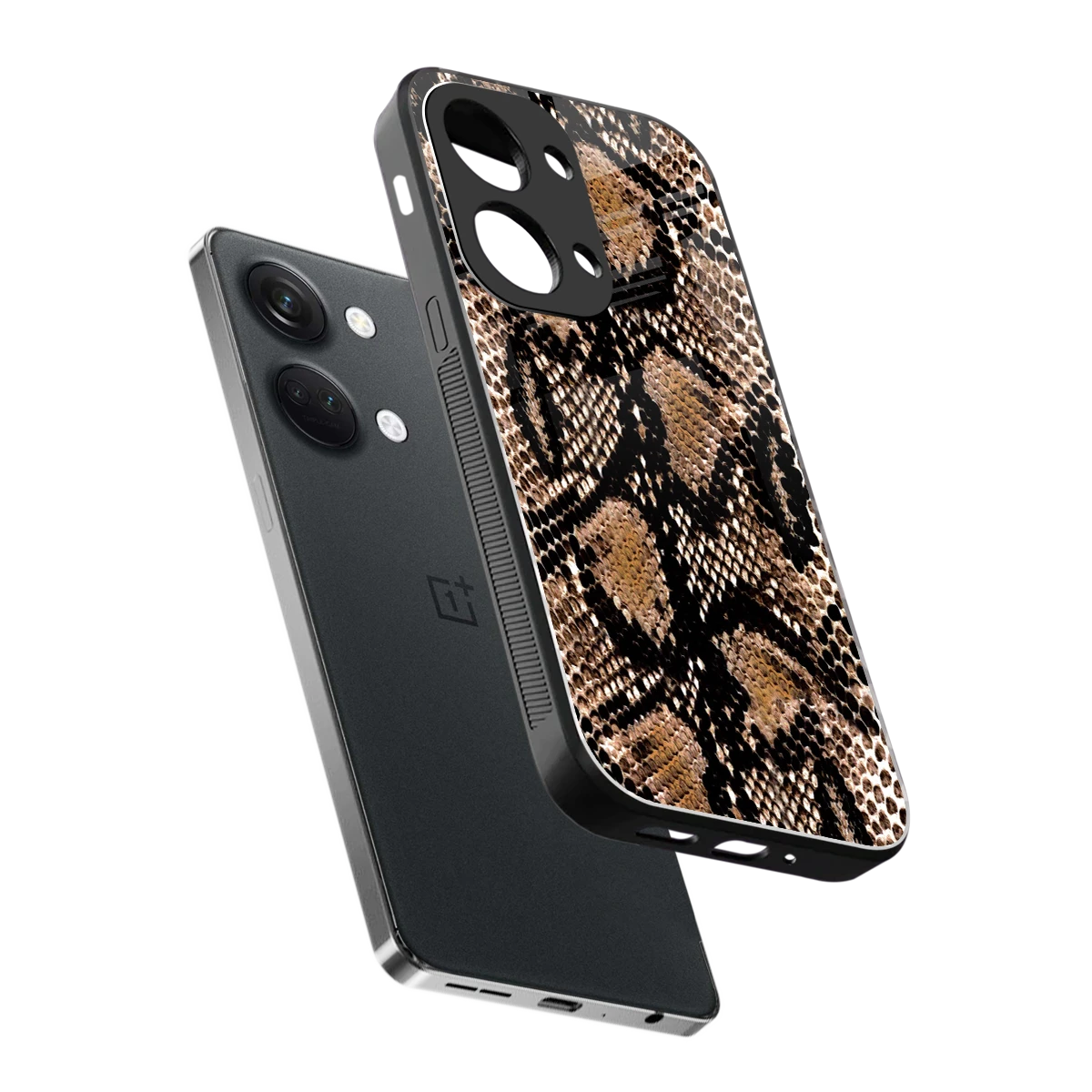 Venomous Luxe sleek oneplus nord 3 cover with tempered glass back and TPU edges