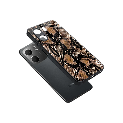Venomous Luxe sleek oppo a5x 5g cover with tempered glass back and TPU edges