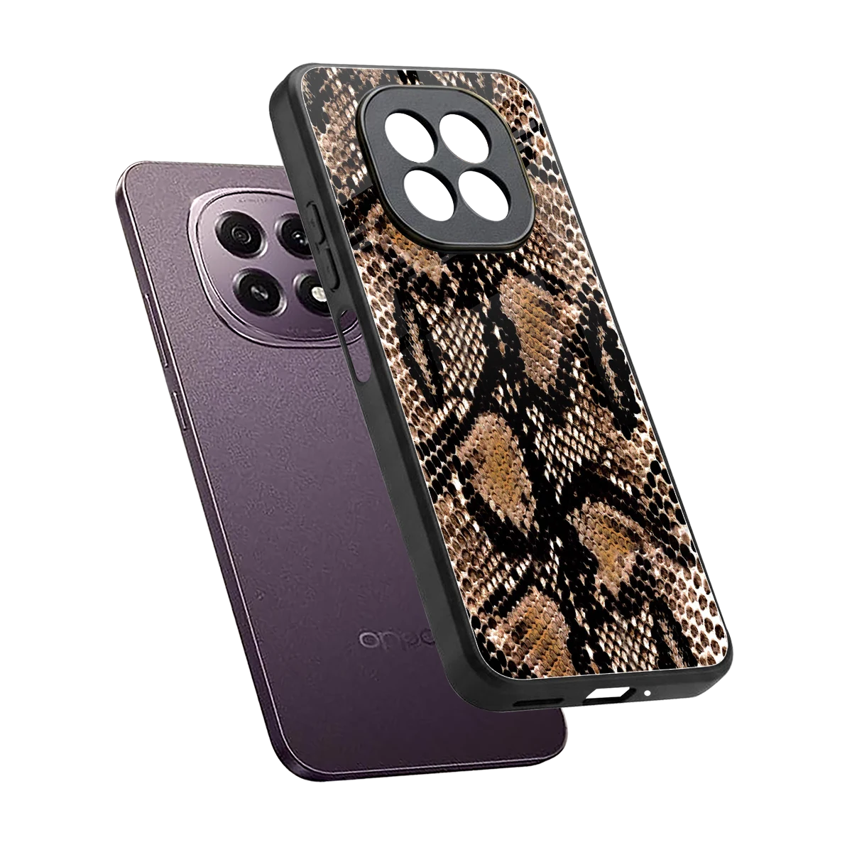 Venomous Luxe sleek oppo f29 5g cover with tempered glass back and TPU edges