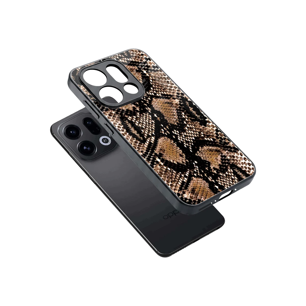 Venomous Luxe sleek oppo find x9 cover with tempered glass back and TPU edges