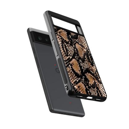 Venomous Luxe sleek google pixel 6a cover with tempered glass back and TPU edges