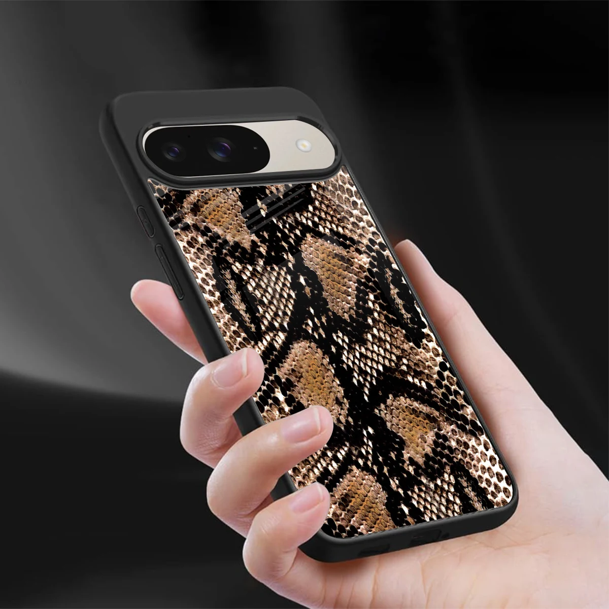 Venomous Luxe sleek google pixel 9 cover with tempered glass back and TPU edges