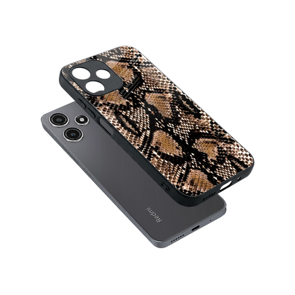Venomous Luxe sleek redmi 12 5g cover with tempered glass back and TPU edges