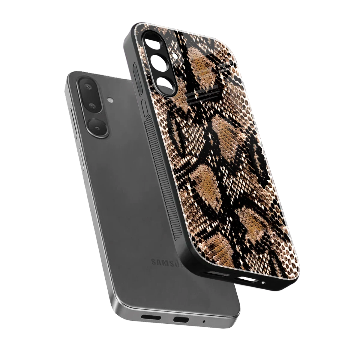 Venomous Luxe sleek samsung galaxy m56 5g cover with tempered glass back and TPU edges