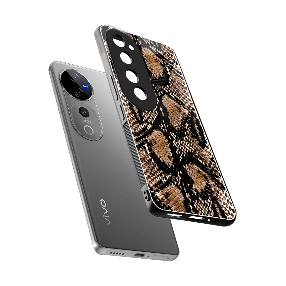 Venomous Luxe sleek vivo v40 pro cover with tempered glass back and TPU edges