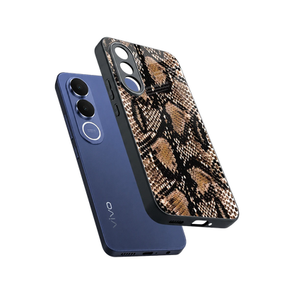 Venomous Luxe sleek vivo v70 fe cover with tempered glass back and TPU edges