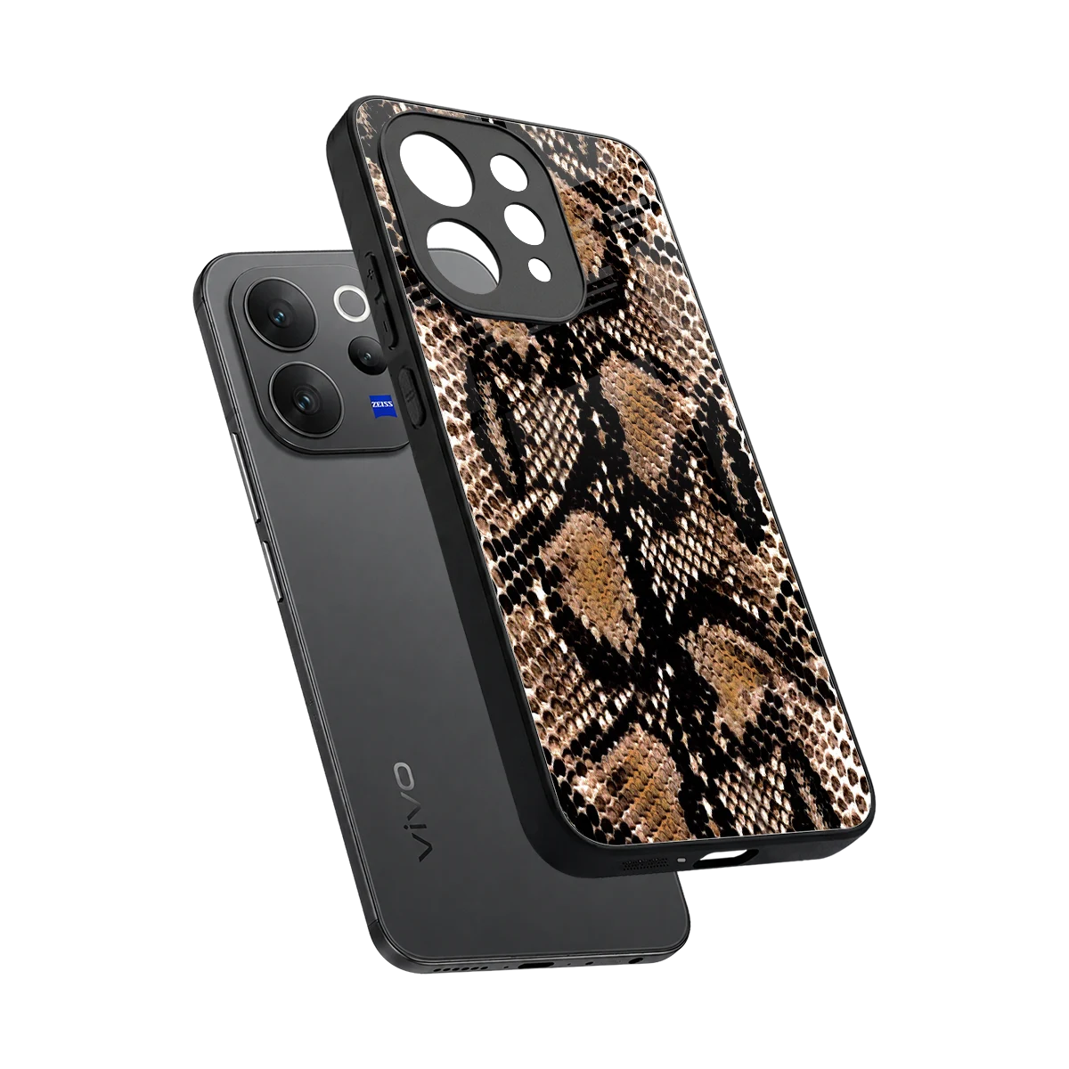 Venomous Luxe sleek vivo v70 elite cover with tempered glass back and TPU edges