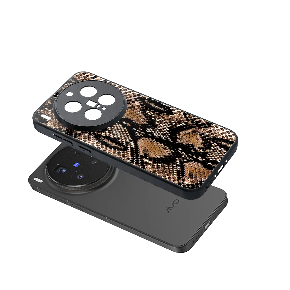 Venomous Luxe sleek vivo x300 pro cover with tempered glass back and TPU edges
