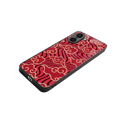 Vermilion Anime stylish phone case for oneplus nord ce5 5g | glossy glass and slim fit