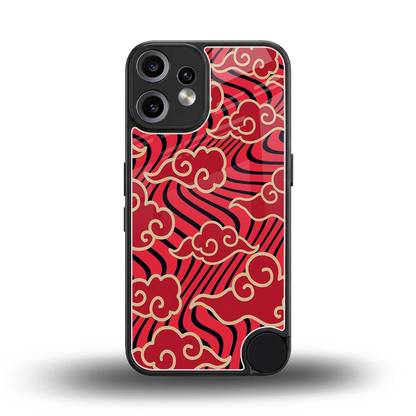 Vermilion Anime back phone cover | glass case for cmf nothing phone 2 pro