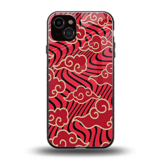 Vermilion Anime back phone cover | glass case for iphone 14 plus