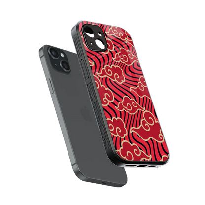 Vermilion Anime sleek iphone 14 plus cover with tempered glass back and TPU edges
