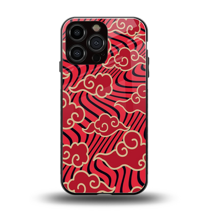 Vermilion Anime back phone cover | glass case for iphone 15 pro max