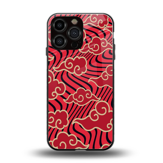 Vermilion Anime back phone cover | glass case for iphone 15 pro max