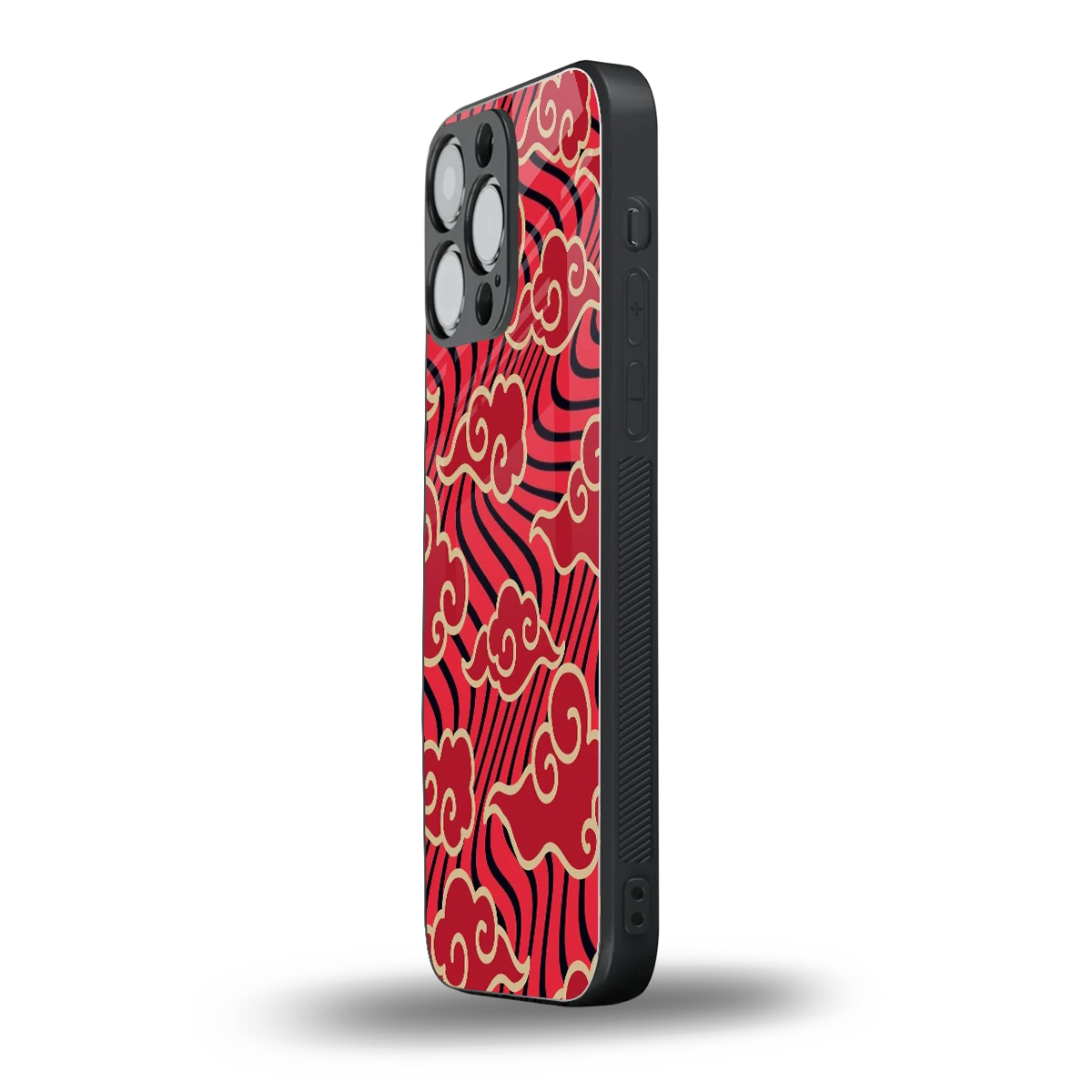 Vermilion Anime iphone 15 pro max mobile cover | shockproof glass phone case