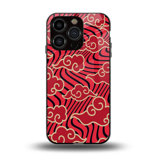 Vermilion Anime back phone cover | glass case for iphone 15 pro