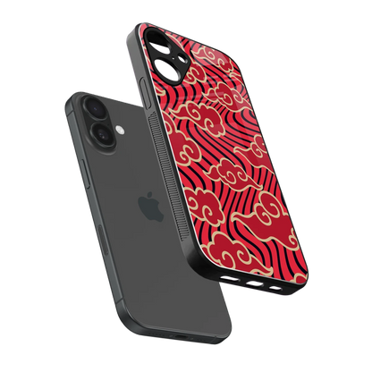 Vermilion Anime sleek iphone 16 plus cover with tempered glass back and TPU edges