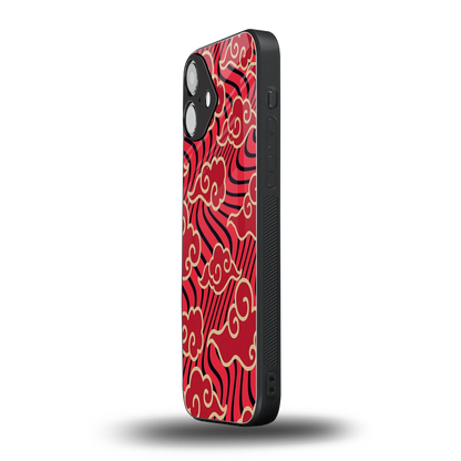 Vermilion Anime iphone 16 plus mobile cover | shockproof glass phone case