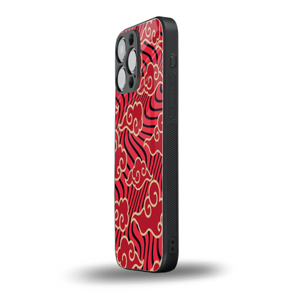 Vermilion Anime iphone 16 pro max mobile cover | shockproof glass phone case