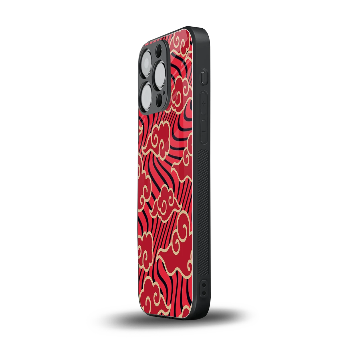 Vermilion Anime iphone 16 pro mobile cover | shockproof glass phone case