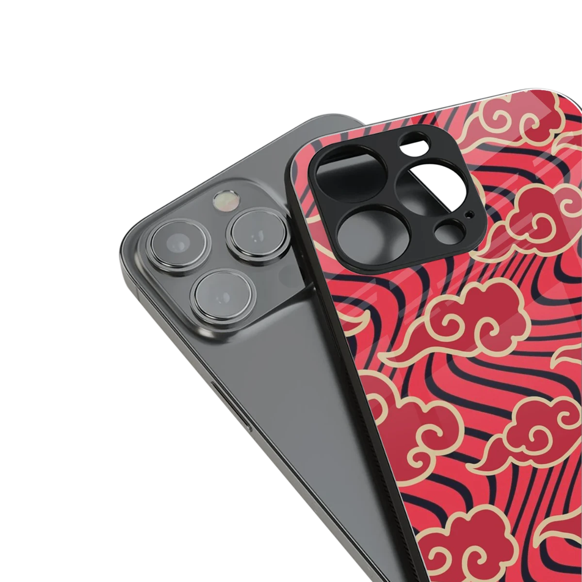 Vermilion Anime stylish phone case for iphone 15 pro | glossy glass and slim fit
