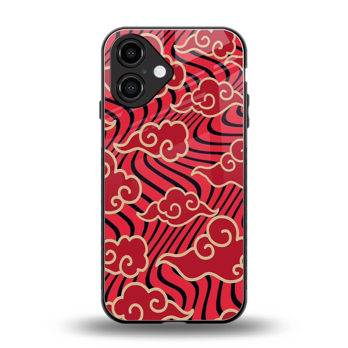 Vermilion Anime back phone cover | glass case for iphone 16