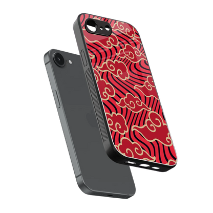 Vermilion Anime sleek iphone 17e cover with tempered glass back and TPU edges