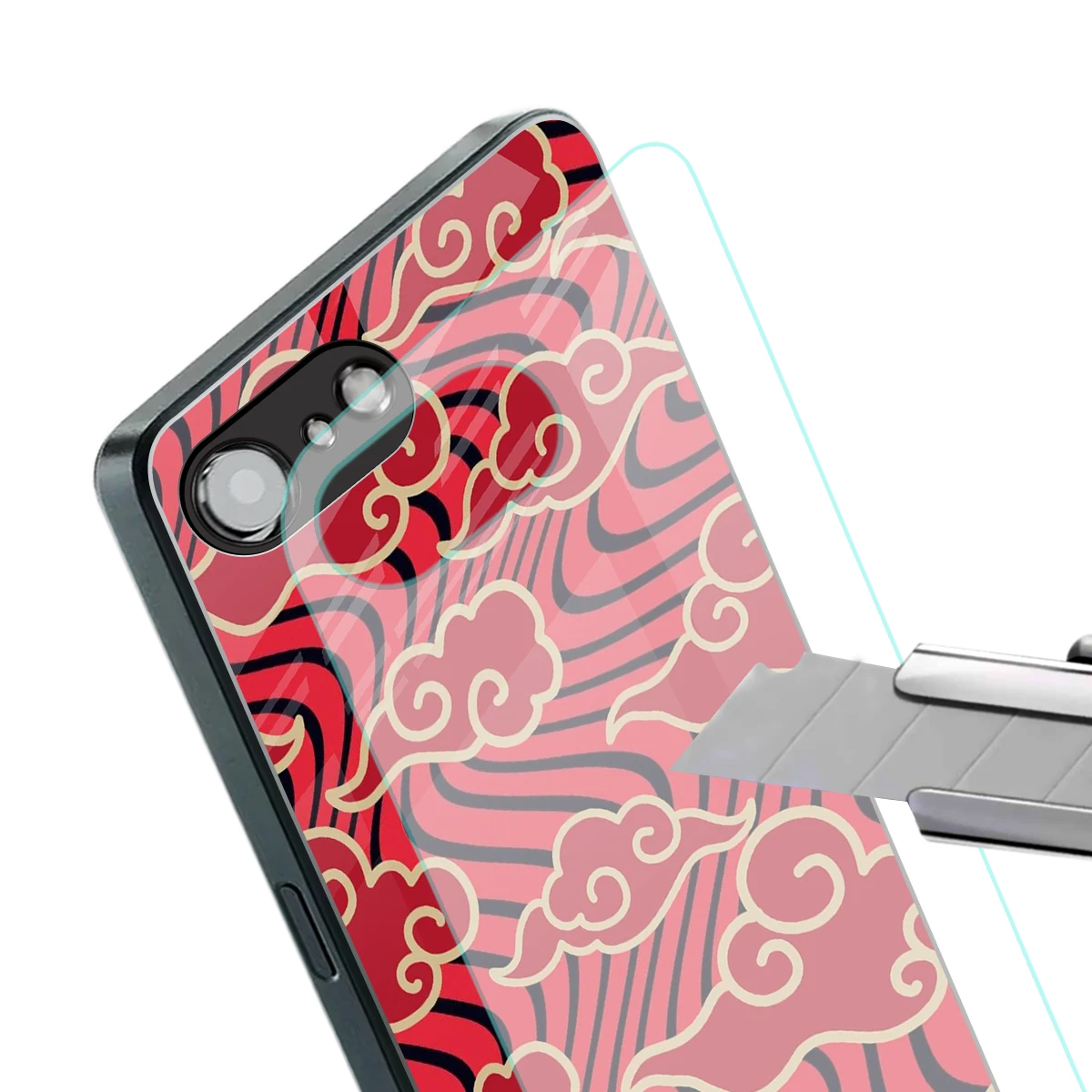 Vermilion Anime stylish phone case for iphone 17e | glossy glass and slim fit