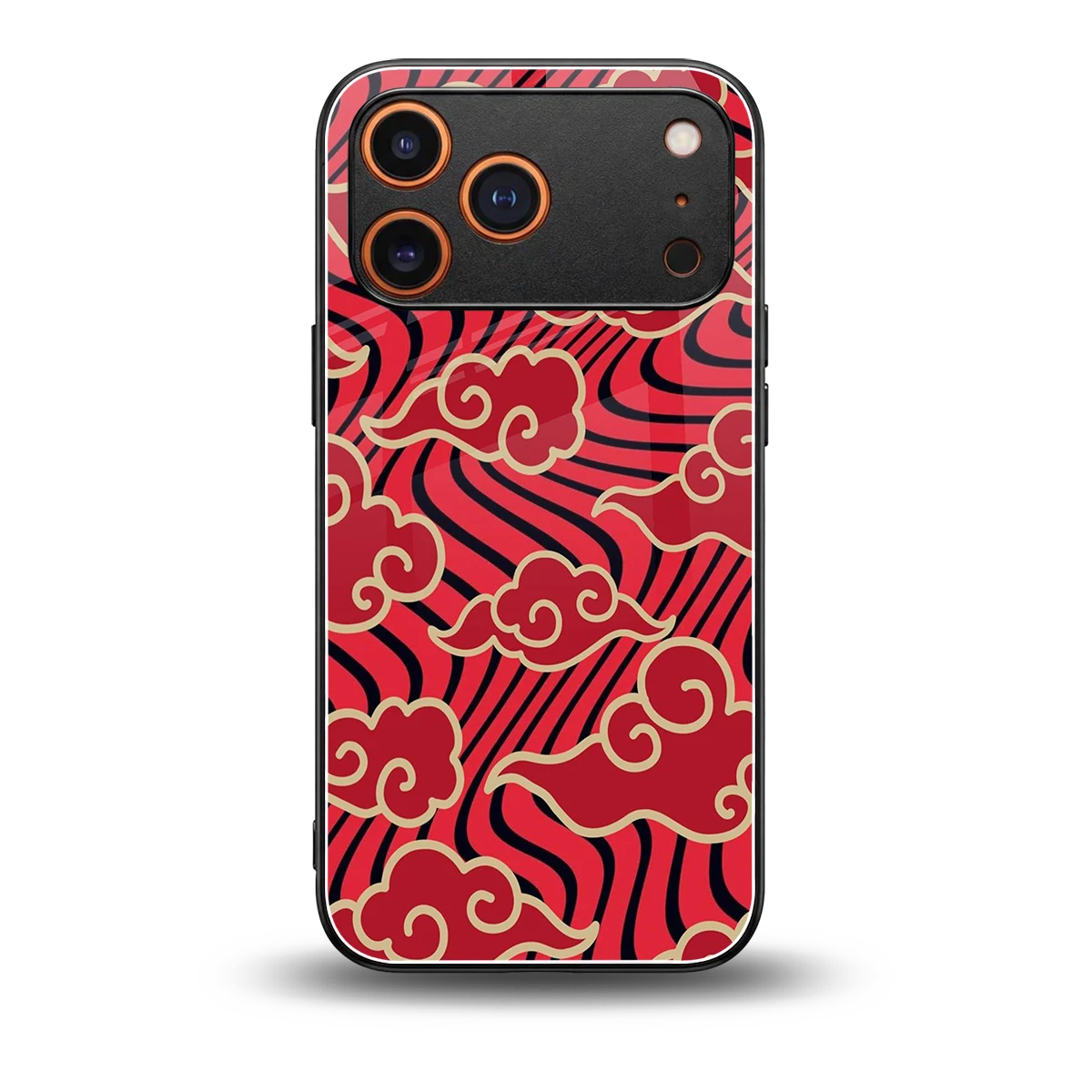 Vermilion Anime back phone cover | glass case for iphone 17 pro