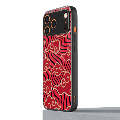 Vermilion Anime iphone 17 pro mobile cover | shockproof glass phone case