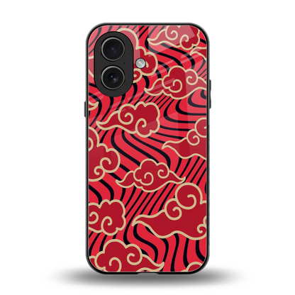 Vermilion Anime back phone cover | glass case for iphone 17