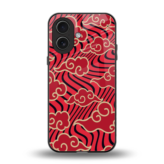 Vermilion Anime back phone cover | glass case for iphone 17
