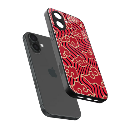 Vermilion Anime sleek iphone 17 cover with tempered glass back and TPU edges