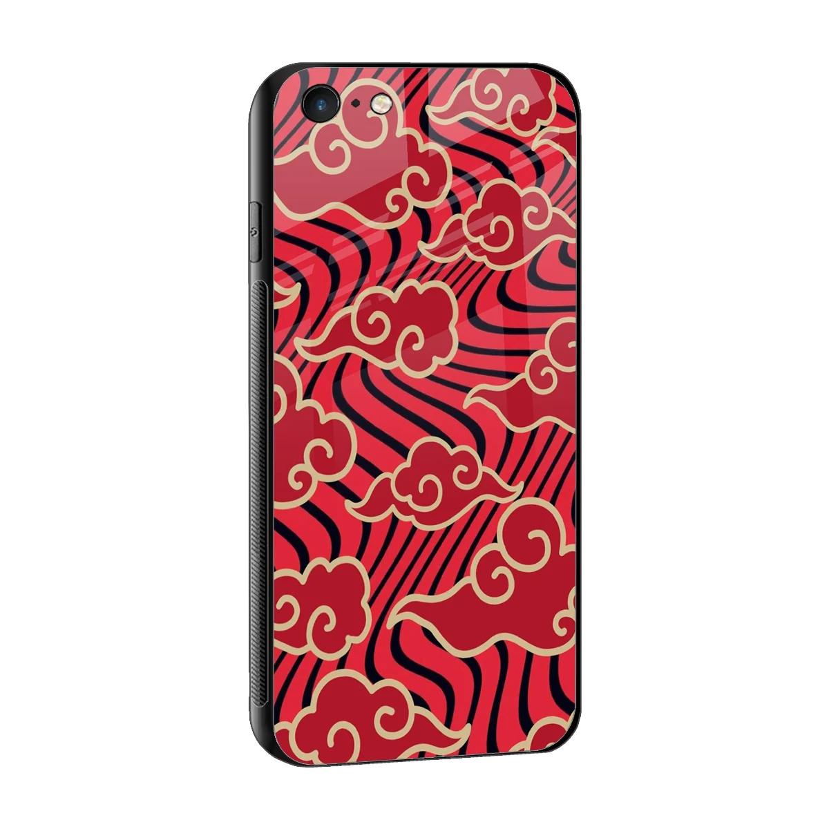 Vermilion Anime sleek iphone 6s plus cover with tempered glass back and TPU edges