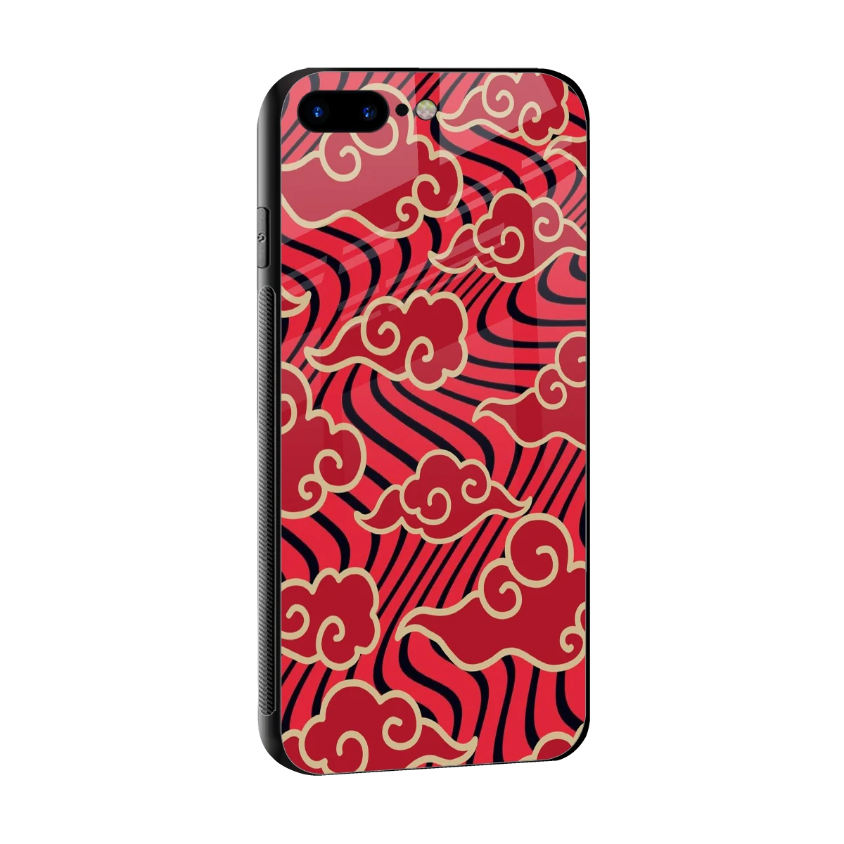 Vermilion Anime sleek iphone 8 plus cover with tempered glass back and TPU edges