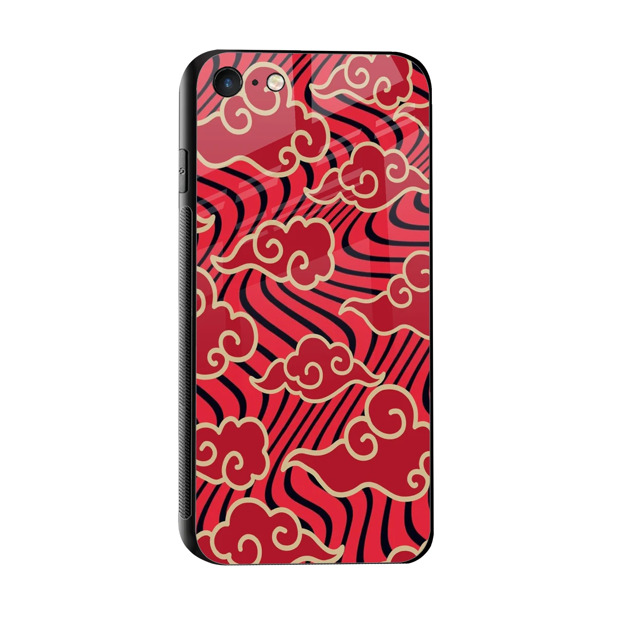 Vermilion Anime sleek iphone 7 cover with tempered glass back and TPU edges