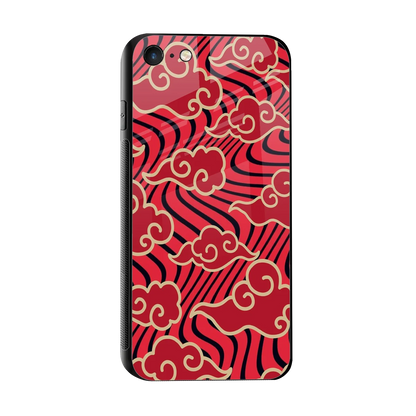 Vermilion Anime sleek iphone 7 cover with tempered glass back and TPU edges