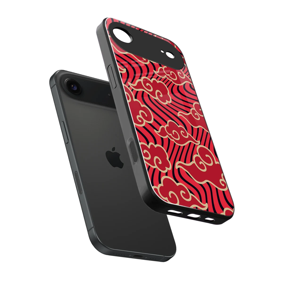 Vermilion Anime sleek iphone air cover with tempered glass back and TPU edges