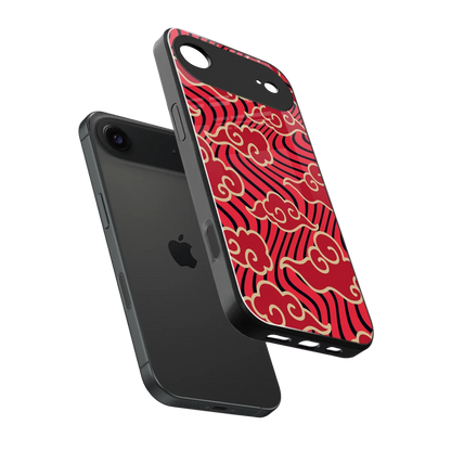 Vermilion Anime sleek iphone air cover with tempered glass back and TPU edges