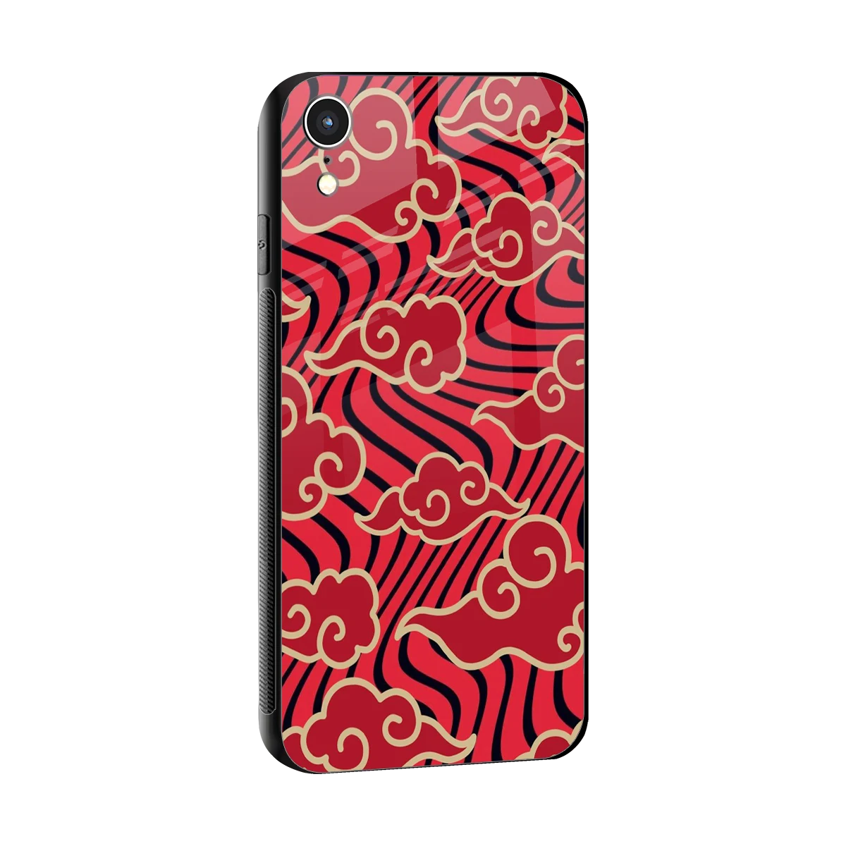 Vermilion Anime sleek iphone xr cover with tempered glass back and TPU edges