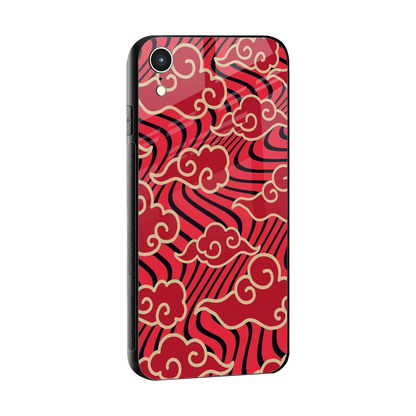 Vermilion Anime sleek iphone xr cover with tempered glass back and TPU edges