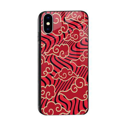 Vermilion Anime sleek iphone xs cover with tempered glass back and TPU edges