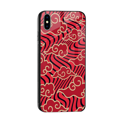 Vermilion Anime sleek iphone xs max cover with tempered glass back and TPU edges