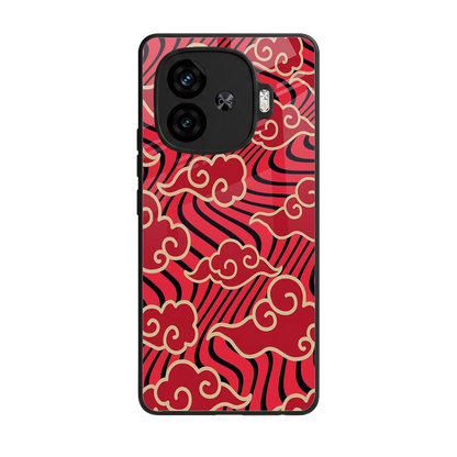 Vermilion Anime back phone cover | glass case for iqoo neo 10r 5g