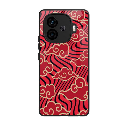Vermilion Anime back phone cover | glass case for iqoo neo 10r 5g